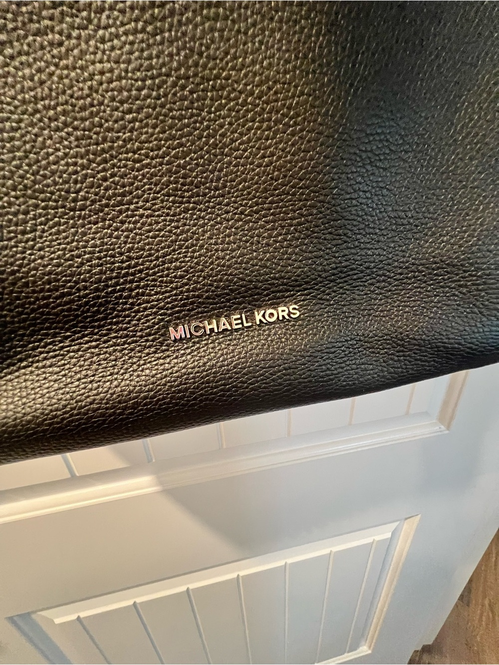 MICHAEL KORS Jet Set Large Black Pebble Leather Chain Strap NWT - Picture 2 of 8